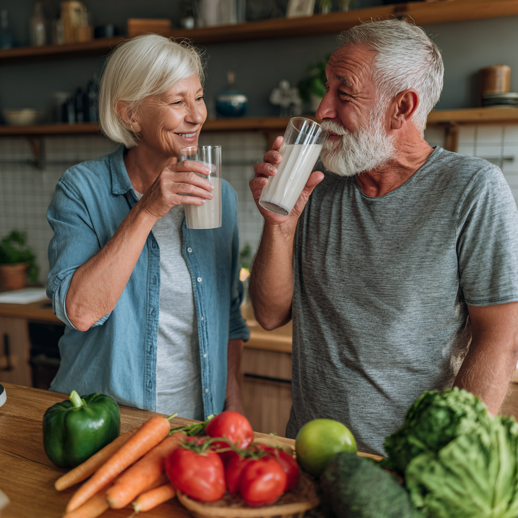 Balanced nutrition planning for middle-aged and older adults focusing on mobility and wellness